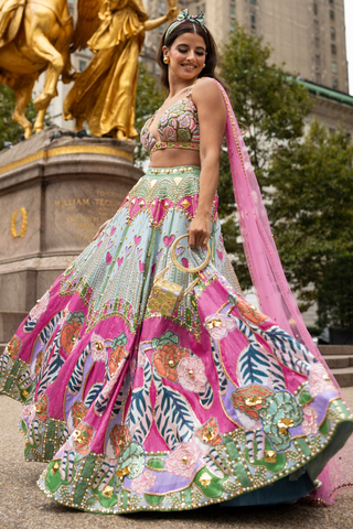 Frosted Willow Lehenga Set