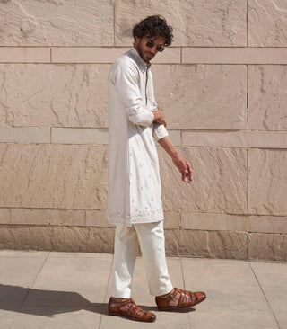 IVORY GEOMETRIC KURTA