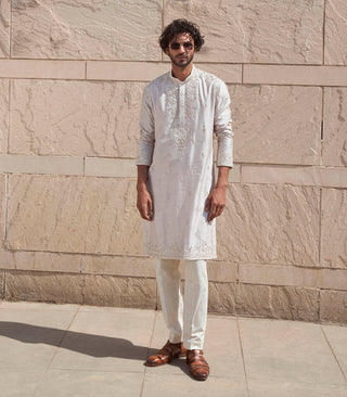 IVORY GEOMETRIC KURTA