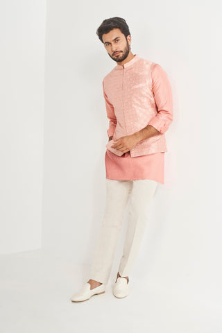 NIRVED NEHRU JACKET - PINK