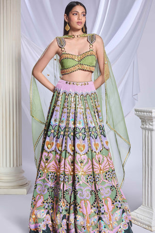 Celtic Hearts Lehenga Set