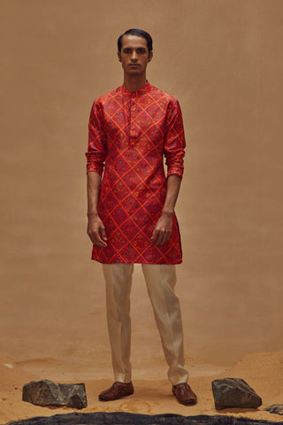 Red Kurta Set