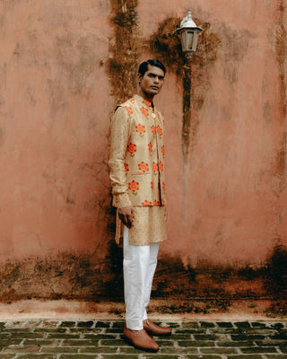 Biscuit brown kurta bandi set