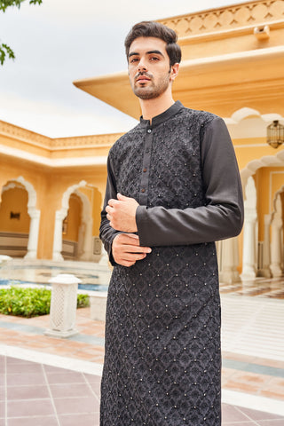 AAVYAN KURTA - BLACK