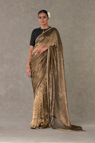 Black Winegarden Tissue Saree