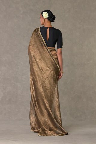 Black Winegarden Tissue Saree