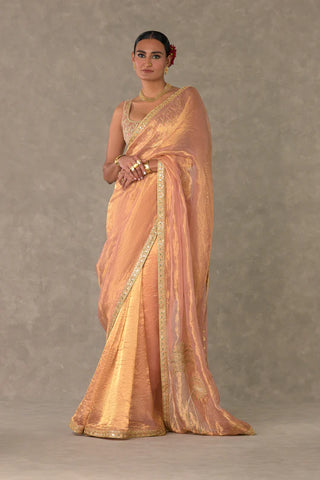 Shahi Tukda Tissue Saree w/ Blouse Piece