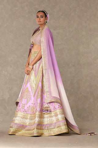 Lilac Anar-Phool Lehenga