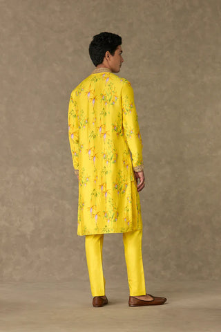 Lemon Yellow Juhi Kurta Set With Pants