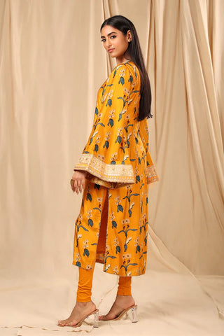 Mustard Spring Blossom Kurta