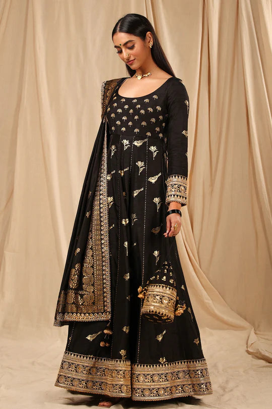 W clearance black anarkali