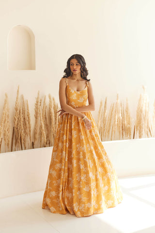 Yellow Floral Gown