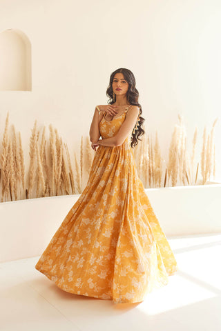 Yellow Floral Gown