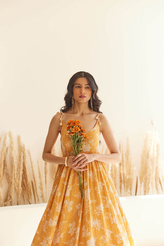 Yellow Floral Gown