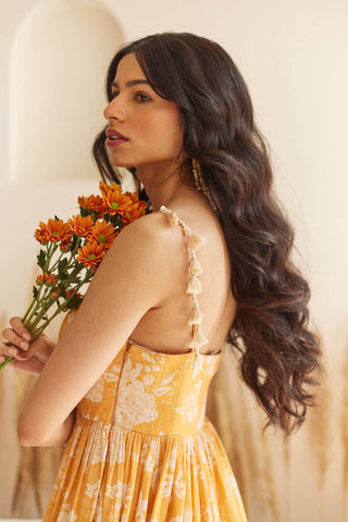 Yellow Floral Gown