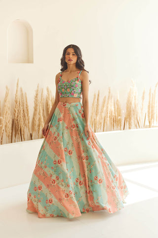 Lily Striped Lehenga