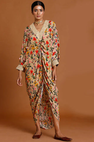 Oatmeal Autumn Bouquet Kaftan