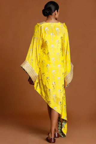 Lemon Yellow Periwinkle Kaftan