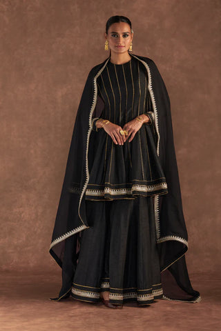 Black Sharara Set