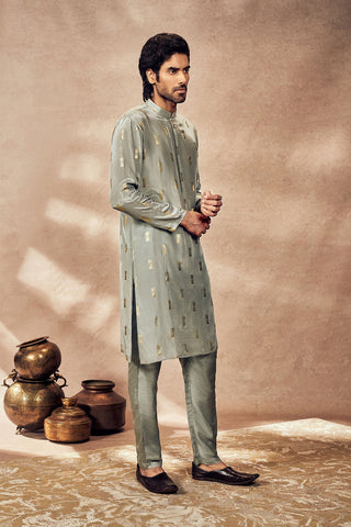 Grey Timber Tribe Kurta With Pants