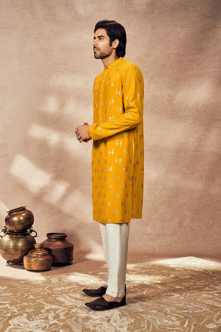 Yellow Mystic Kurta With Yellow Pants