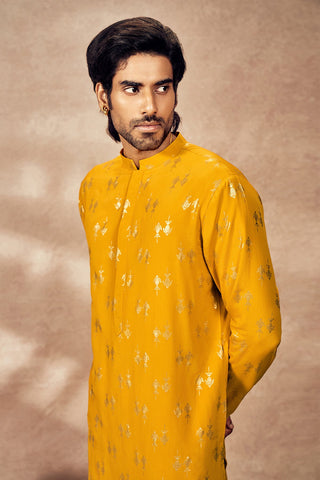 Yellow Mystic Kurta With Yellow Pants