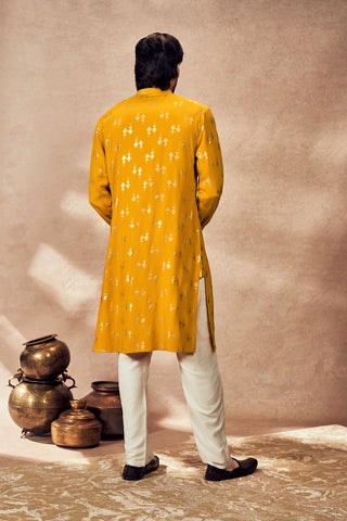 Yellow Mystic Kurta With Yellow Pants