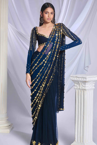 Midnight Marina saree set