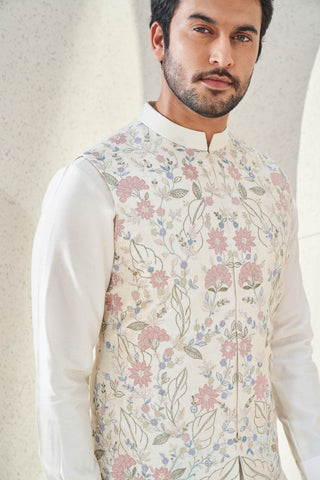 NIVAN NEHRU JACKET - IVORY