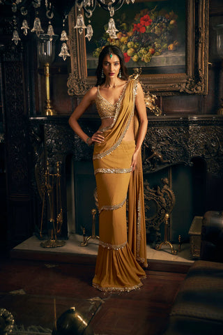 Gold Wrap Around Saree