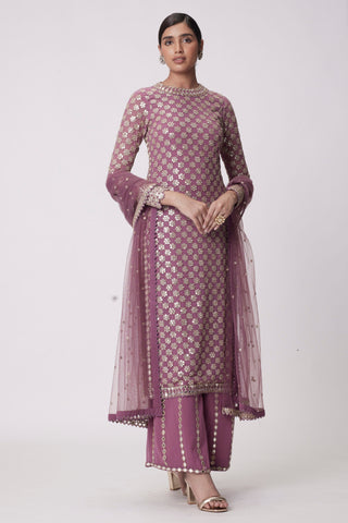 Mud Mauve Straight Kurta Set