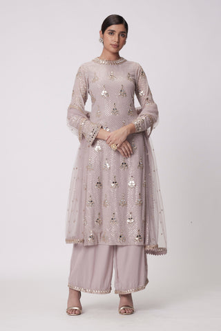 Ash Pink Straight Kurta Set