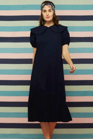 DRESS- PETER PLAN COLLAR MIDI DRESS