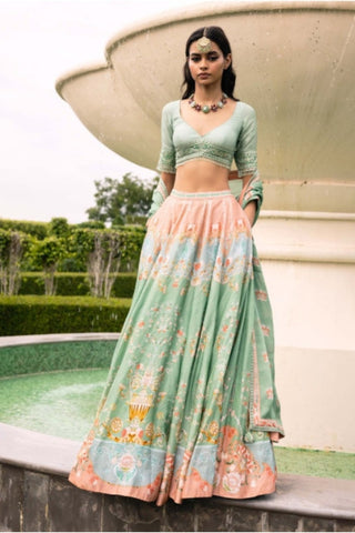 PIXI PRINTED LEHENGA SET