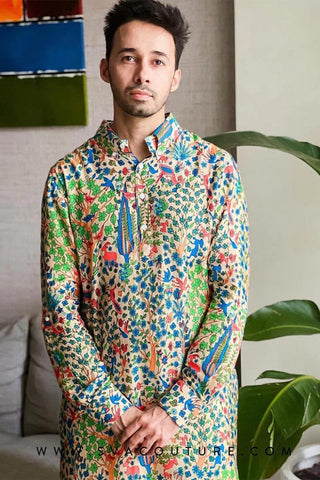 BAGH PRINT SHORT KURTA