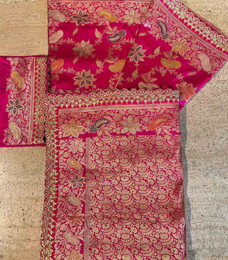 HOT PINK BENARAS SILK SAREE