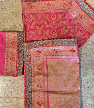 PINK BENARAS SILK SAREE