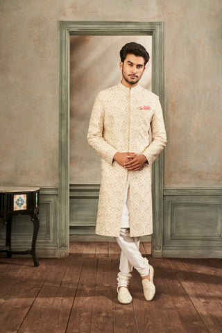 KUNSH SHERWANI – IVORY