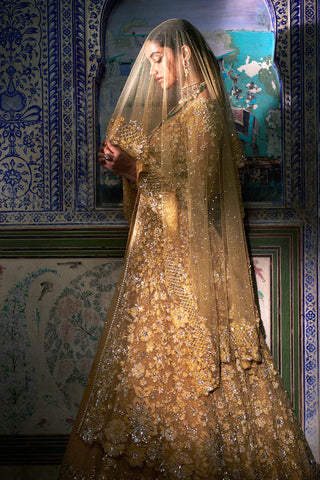 Gold Jacket Lehenga Set