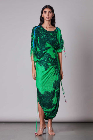 SK Green Kaftan Dress AW21130