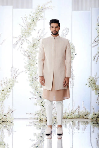 SG Salmon Short Sherwani Set