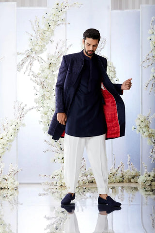 SG Midnight Blue Sherwani Set