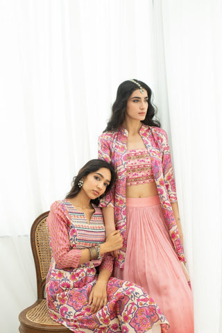 Pink Lehenga & Jacket Set