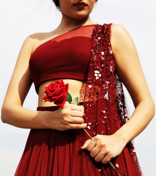 Maroon Lehenga