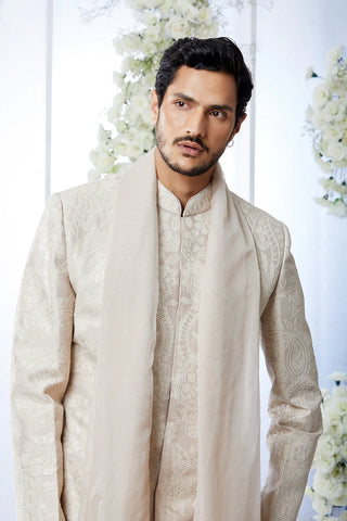 SG Ivory Sequin Sherwani Set