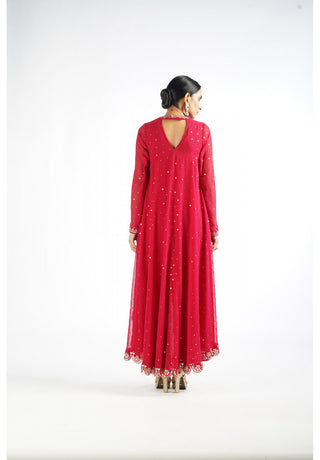 Crimson Red Pant Kurta Set