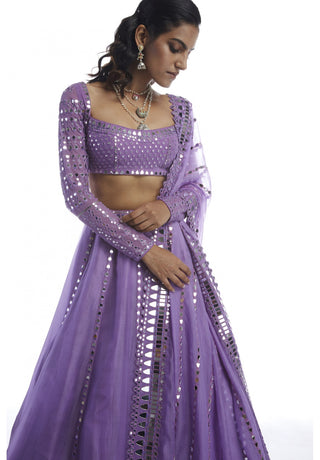 Catnip Purple Lehenga Set