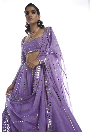 Catnip Purple Lehenga Set