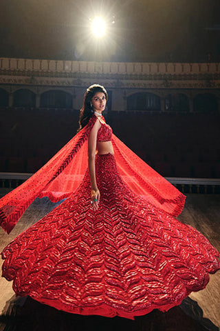 Red Leaf Lehenga