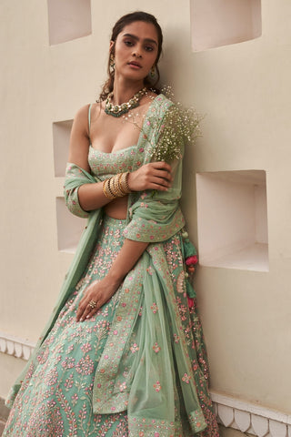 LOVESTRUCK LEHENGA - AQUA